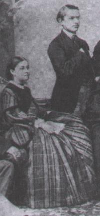 Anna Merkling (1830–1911), seated alongside Tchaikovsky in 1860