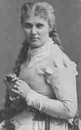 Christine Nilsson (1843-1921) as Marguerite in a performance of "Faust" in 1883