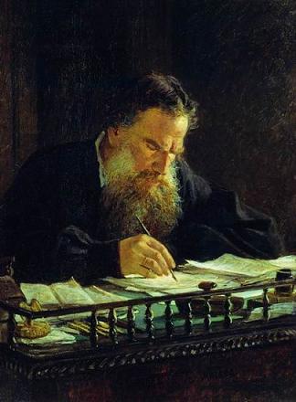 Lev Tolstoi (1828–1910) in an 1884 portrait by Nikolai Ge (1831–1894)